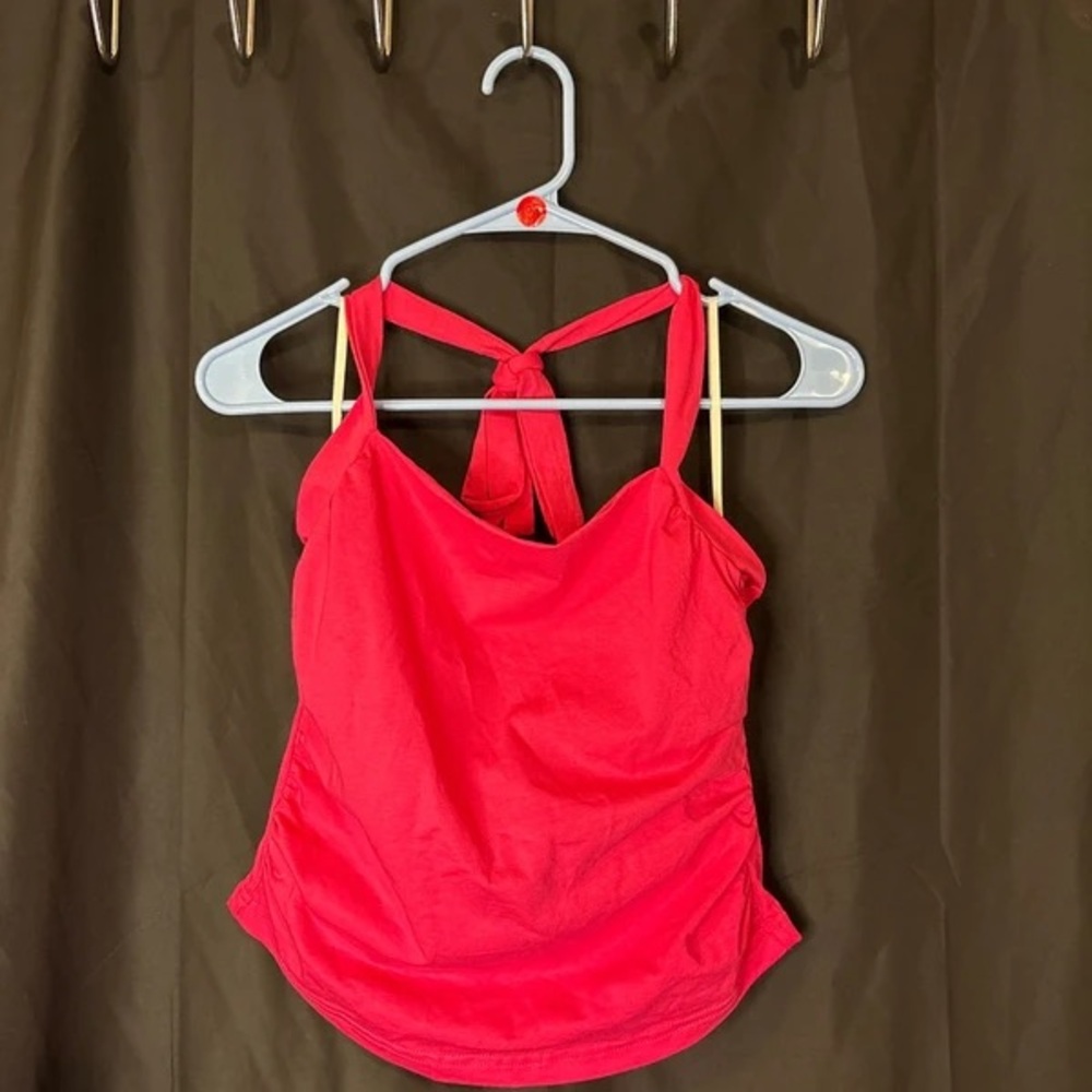 SHEIN Coral Tie-Back Cowl Neck Camisole
